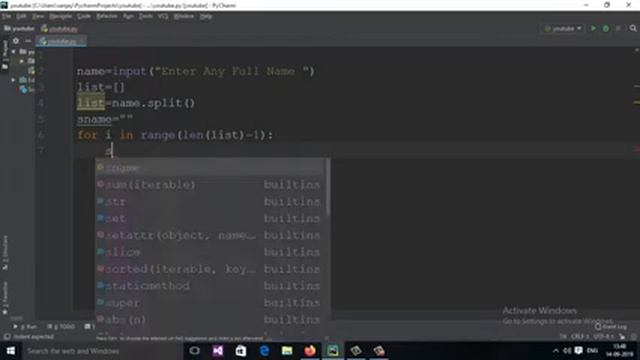 8: Python Program to print the Initials of a name and with surname (Hindi) смотреть онлайн