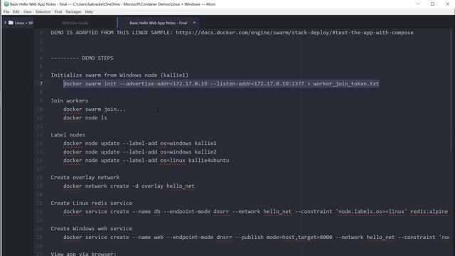 Use Docker Swarm to run a Windows+Linux containerized application (Part 1/3) смотреть онлайн