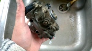 Обслуживание воздушного фильтра + чистка и настройка карбюратора, на Yamaha YBR 125