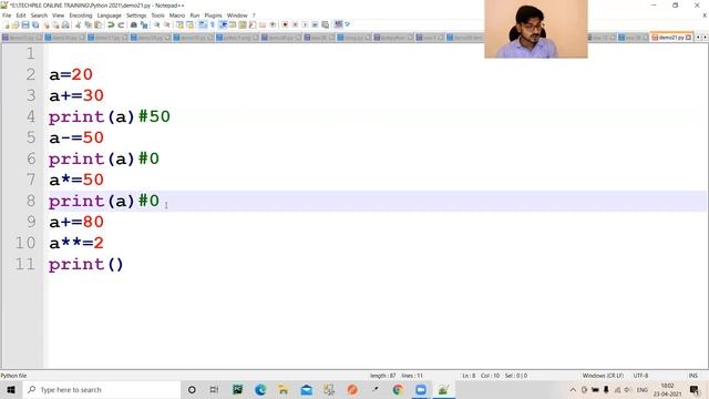 Membership operator | Assignment Operator | math module in Python | Online Summer Training 2021 | смотреть онлайн