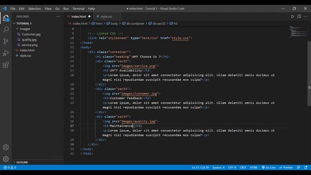 How to Align Divs. Side by Side || Split Screen into 3 sections Using HTML & CSS Only смотреть онлайн