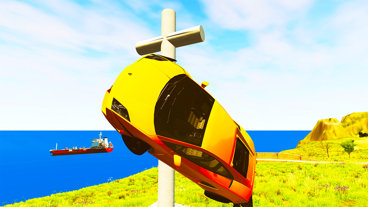 Beamng drive - Падение с обрыва 12 | HITGAMEZ