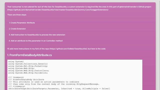 Swashbuckle ASP.NET Core consume application/x-www-form-urlencoded смотреть онлайн