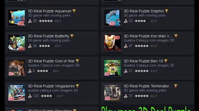 3d Real Puzzle смотреть онлайн