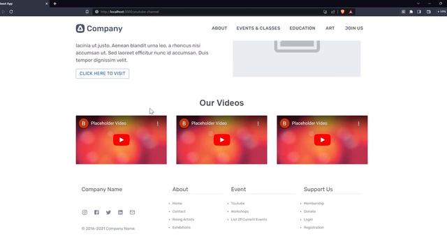 Art Exhibition React JS (Website) Template смотреть онлайн