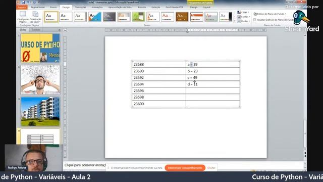 Curso de Python - Variáveis - Aula 2 смотреть онлайн