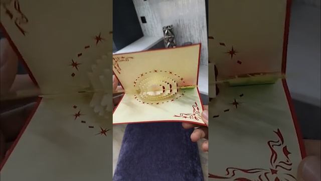 Девочка и торт - объёмная 3D открытка ручной работы смотреть онлайн