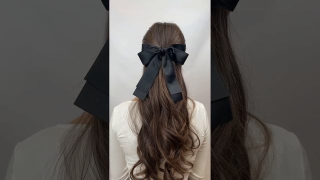 Бант для волос женский (черный)