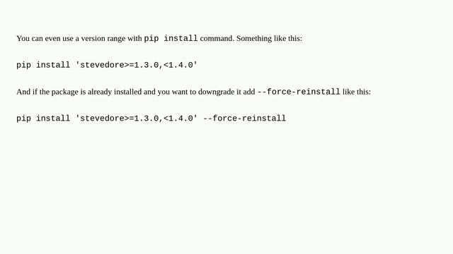 Installing specific package version with pip смотреть онлайн