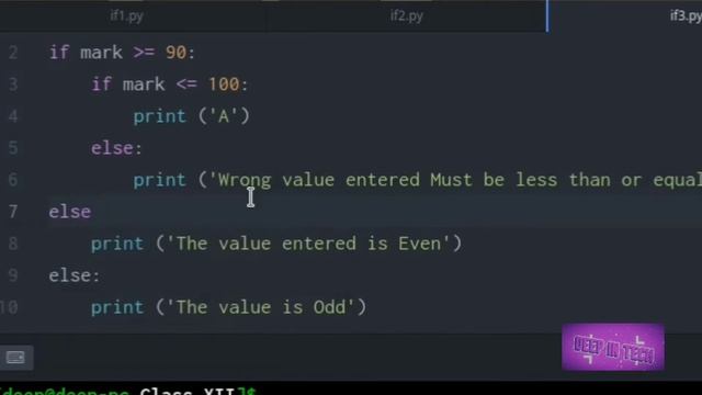 Python Revision Tour - Conditional Statement (if... elif... else) смотреть онлайн