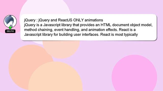 jQuery : jQuery and ReactJS ONLY animations смотреть онлайн