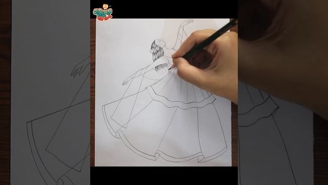 How to draw a dancing girl || Very easy beginner drawing || Pencil drawing tutorial || Easy drawing смотреть онлайн