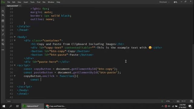 How to copy to clipboard and paste text and images using HTML, CSS and javascript | Copy Paste Code смотреть онлайн