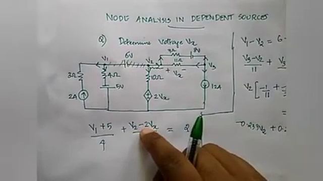 NODE ANALYSIS DEPENDENT SOURCE PROBLEM|| NETWORK THEORY KTU Syllabus Based|| Malayalam смотреть онлайн