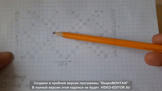 Ажурный узор спицами №1. Подробный МК смотреть онлайн