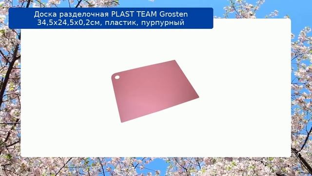 Доска разделочная PLAST TEAM Grosten 34,5x24,5x0,2см, пластик, пурпурный обзор смотреть онлайн