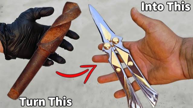 I Turned A Drill Bit Into Butterfly Knife
