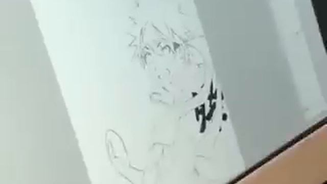 Mangaka Shun Saeki showing his process illustrating his character from Shokugeki no Souma смотреть онлайн