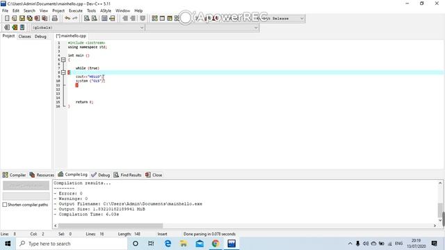 Dev c++ best basic hello world. смотреть онлайн