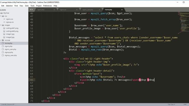 Php Chat Application Tutorial 06 - Working On Home Page - Php Projects смотреть онлайн