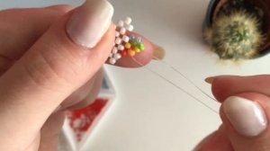 Tutorial on a cloud with a rainbow of beads / Туториал на облако с радугой из бисера