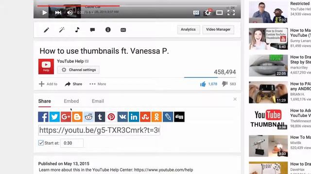 Как поделиться видео или плейлистом