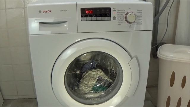 BOSCH WAB28220 washing machine, Easy-care Plus wash 30 degrees program test example movie #342 смотреть онлайн