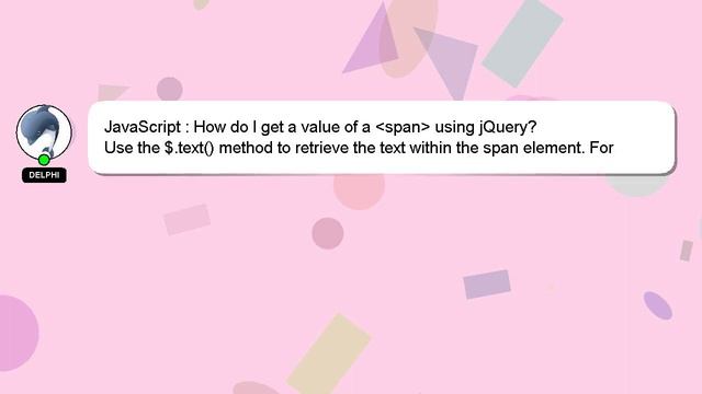 JavaScript : How do I get a value of a span using jQuery? смотреть онлайн