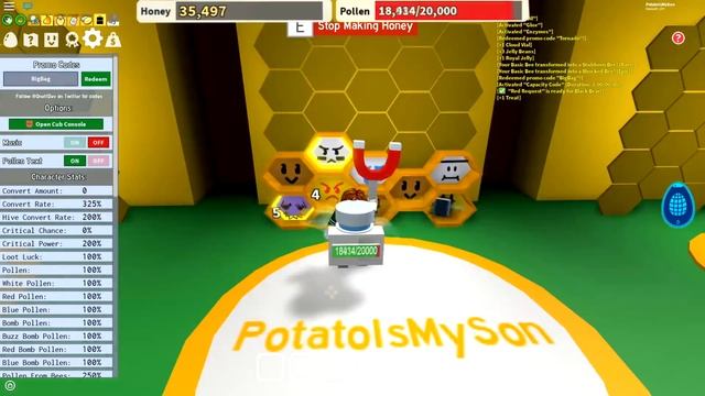 Noob With Fuzzy Bee! Made 20 Million Honey - Bee Swarm Simulator смотреть онлайн