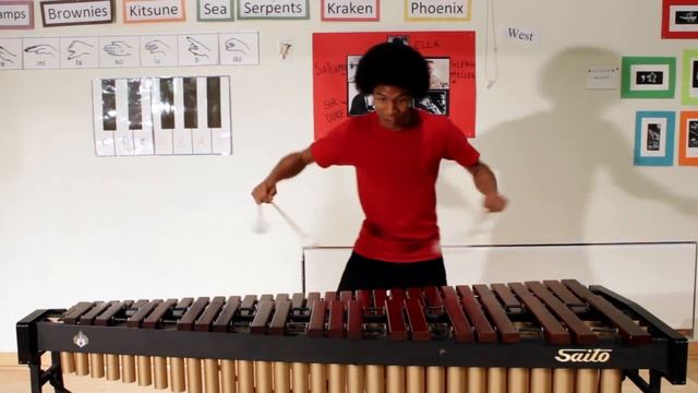 Super Mario Bros. on Marimba (with 4 Mallets) by Aaron Grooves смотреть онлайн