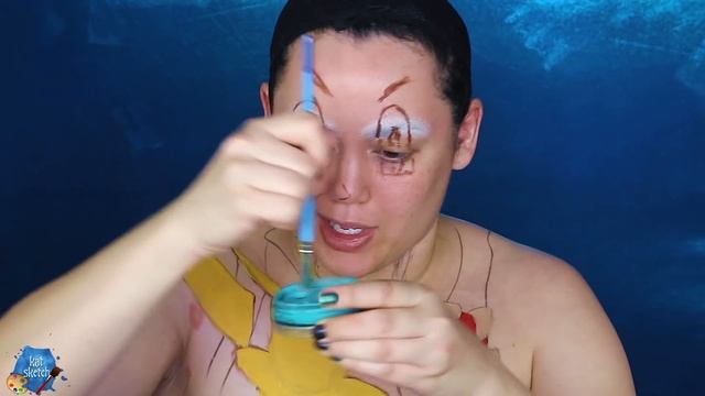 ASH AND PIKACHU POKEMON MAKEUP TUTORIAL! смотреть онлайн