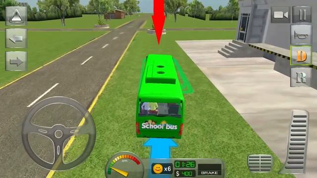 School bus Driver 3D SIM kids fun game смотреть онлайн