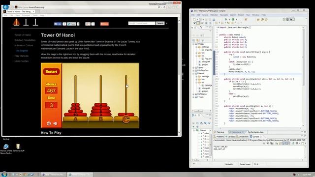 Towers Of Hanoi Java Robot