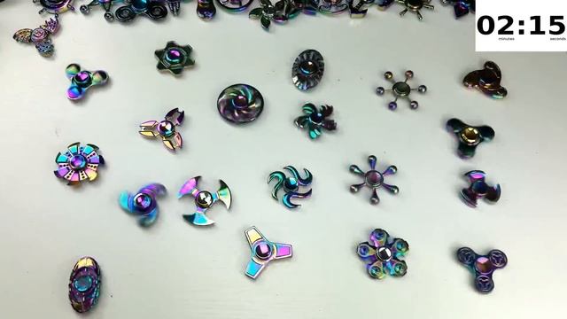 Which Rainbow Zinc Alloy Fidget Spinner has the Best Spin Time? : 6 Minutes!!! смотреть онлайн