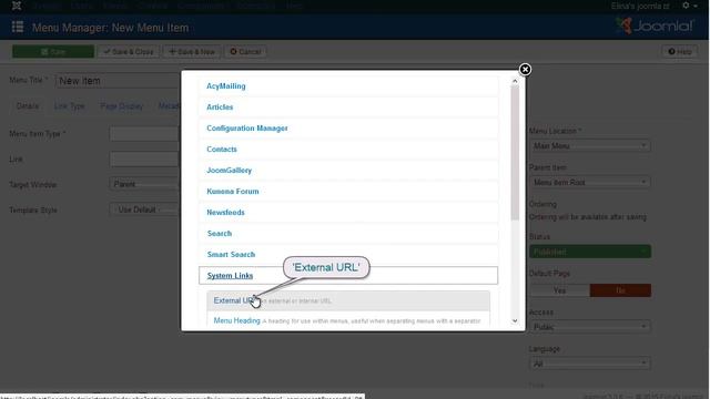 Joomla 3.x. How To Add External Link To Menu смотреть онлайн