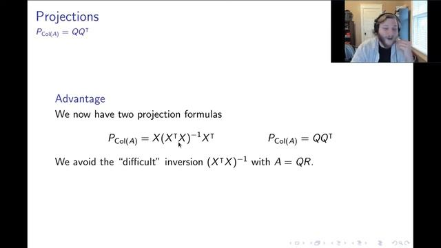 A=QR Factorizations: Part 3/5 "Projections" смотреть онлайн