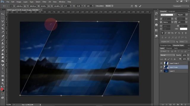 Pixelation Effect in Photoshop смотреть онлайн