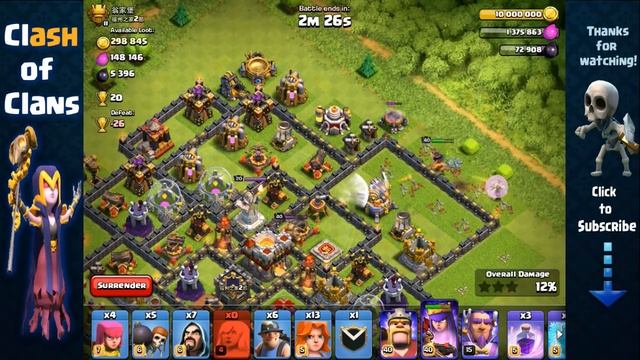 Clash of Clans - Miner Attack Strategy vs TH11 | How to use Miners Effectively and 3 Star! смотреть онлайн