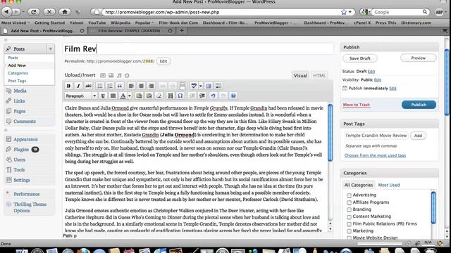 WordPress Tutorial: Tips on Title Tags, Post Tags, and Movie Review Posting Optimization смотреть онлайн