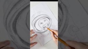 Как нарисовать Юрия Гагарина карандашом поэтапно