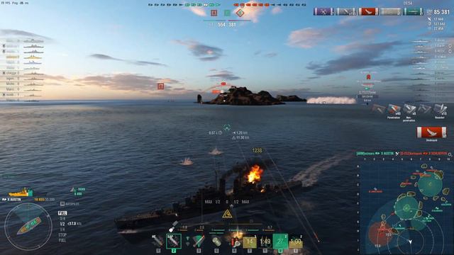 Austin Kraken, 188k Dmg, Conf, Dreadnought | World of Warships Replay смотреть онлайн