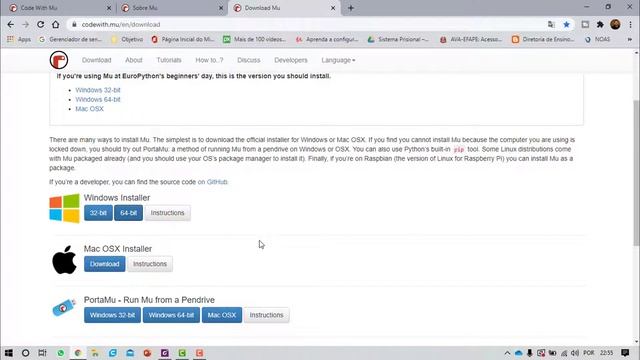 #Aula03 - Instalação do Mu editor de código Python смотреть онлайн