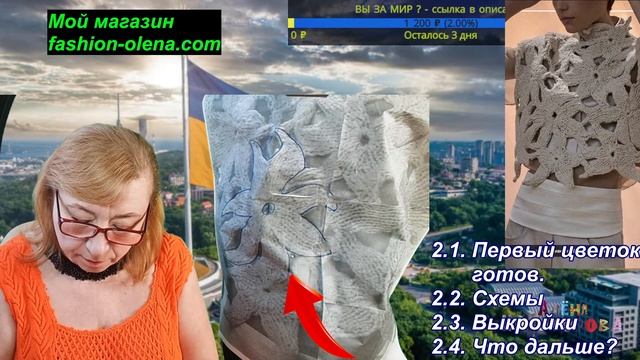 #Зігрій_мою_душу - вяжем вместе жилет Брунелло Кучинелли с цветами. @AlenaNikiforova смотреть онлайн