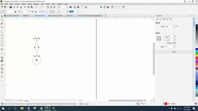 Corel Draw Tips & Tricks Rotation of an item around 3 ways смотреть онлайн