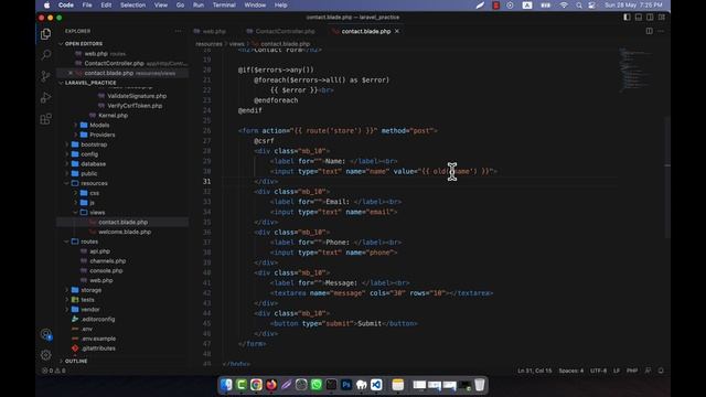 Laravel 10 Fundamental [Part 46] - Form Validation - Display Old Input in Blade смотреть онлайн