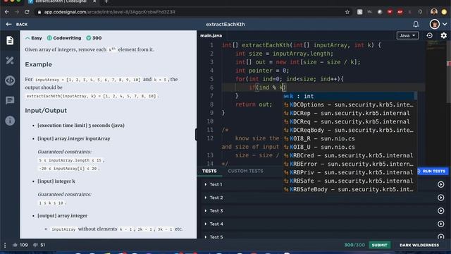 "Extract each K-th" - Codesignal #34 - JAVA Solution смотреть онлайн