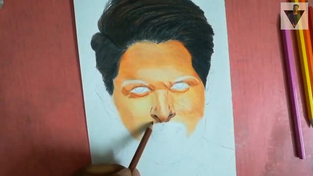 #AlluArjun drawing | Allu Arjun colour pencil drawing | Meet sketch art смотреть онлайн