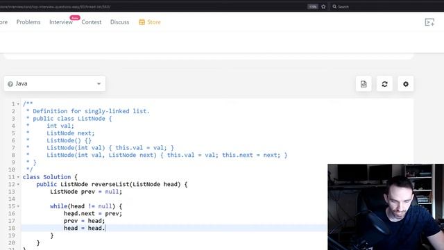 Reverse Linked List | LeetCode 206 | Java смотреть онлайн