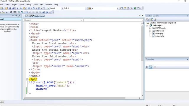 PHP Programming | Web application | PHP Program 08 | Biggest Number From Three Number with interfac смотреть онлайн