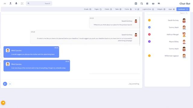 Chat App Horizontal RTL Dashboard HTML Bootstrap Admin Templates смотреть онлайн